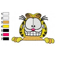 Garfield Happy Face Embroidery Designs 02